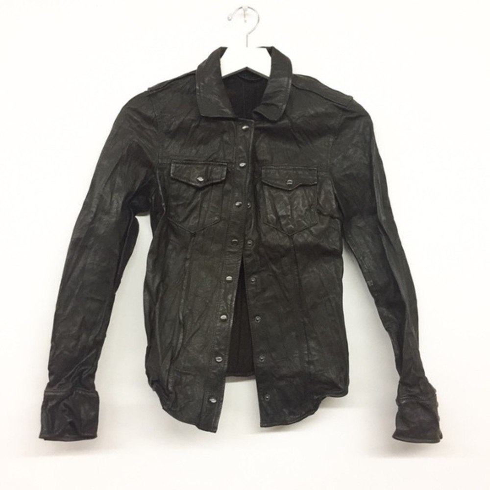 LAST DROP 🍓U.K.All Saints leather shirt/ja…